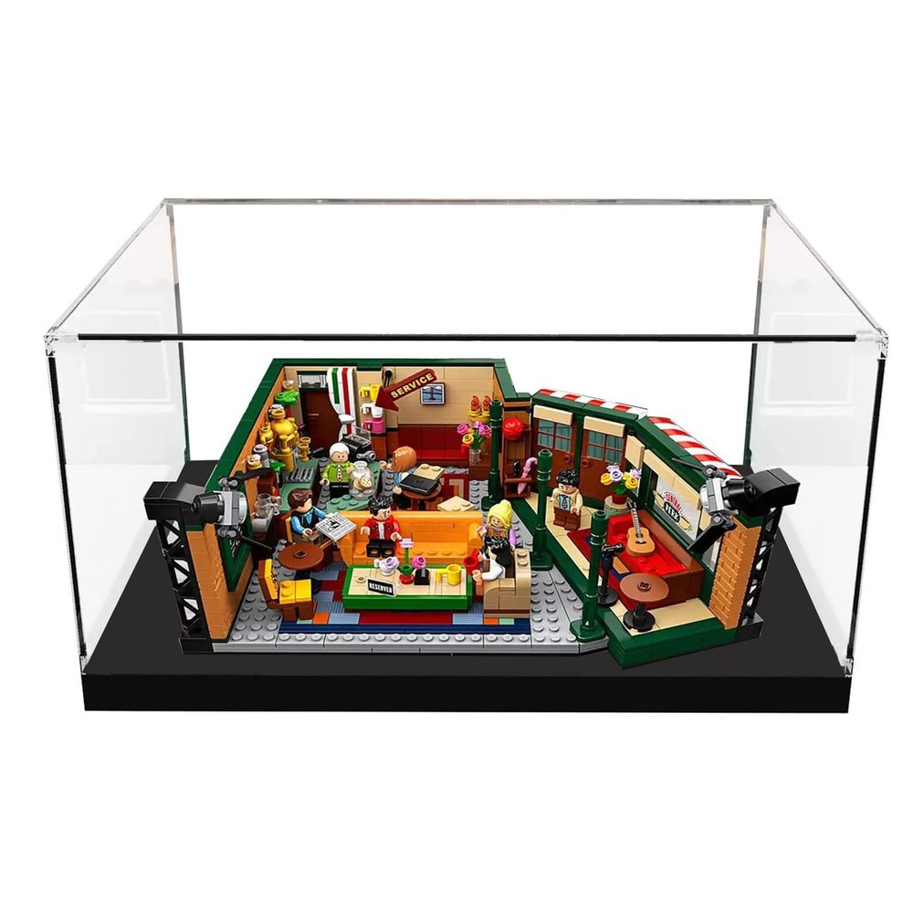 Acrylic Display Case for Ideas The Friends Central Perk 21319 Toys Collectibles Ideas Seinfeld 21328,Assemble Acrylic Box Dustproof Protection Showcase with Black Base(13.7x9.8x6 inch)