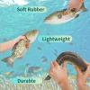 ZENFUN Set of 4 Fake Fish, 11 in Rubber Fishes Plastic Lifelike Sea Fish Set, Pretend Realistic Fake Fishes for Photography Props, Party Display, Kitchen Decor view 3