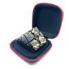 FUFUYOU Metal Fidget Toys Infinity Cube for Men Anxiety Stress Relief Aluminum Alloy Material (Black & Yellow) view 2