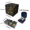 FUFUYOU Metal Fidget Toys Infinity Cube for Men Anxiety Stress Relief Aluminum Alloy Material (Black & Yellow) view 3