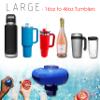 Human Bobber Inflatable Floating Drink Holder for Pool - Drink Float bar floaties for Adults to Hold Beer Can, Cup or Wine Bottle in Hot Tub, Swimming Pool, Lake or Boat - Palm Large view 4