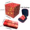 FUFUYOU Metal Fidget Toys Infinity Cube for Men Gadgets Anxiety Stress Relief Aluminum Alloy Material (RED & Yellow) view 3