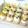 24 Pack Eid Mubarak Cupcake Toppers Glitter Star Ramadan Kareem Cupcake Pick Moon Star Eid Islamic Muslim Theme Party Cake Decoration Supplies Gold view 4
