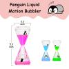 CAILINK Liquid Motion Bubbler,3 Pack Diamond Shaped Penguin Liquid Timer for Sensory Play,Fidget Toy Stress Management for Kids and Adults,Colorful Calming Relaxing Hourglass view 2