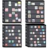 Gersoniel 10 Sheets Pages Postage Stamp Album Pages 11x 8.58 Inch Stamp Collecting Supplies 9 Hole Standard for Binder(4/5/6/7 Rows) view 1