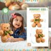 9 Pieces Valentine's Day Bear Cute Stuffed Animals 10 Inch Soft Plush Stuffed Bears Toy Gift Bulk with Bow Tie Kids Boys Girls Graduation Baby Shower Birthday Party Gift(Dark Brown, Golden, White) view 4