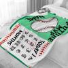 Personalized Baby Month Blanket Name Blanket | Monthly Milestone Blanket for Newborn Boy Girl | 30"x40" | Baseball Theme Ultra Soft Customized Throw Blanket with Name view 2