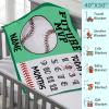 Personalized Baby Month Blanket Name Blanket | Monthly Milestone Blanket for Newborn Boy Girl | 30"x40" | Baseball Theme Ultra Soft Customized Throw Blanket with Name view 3