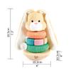 Hape Bunny Stacker|Wooden Stacking Rings|Wobble Learning Tower Developmental Toy, for Babies 10 Months+ view 4