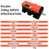 DOCYKE 350kg High Torque RC Servo, 2 in 1 Mode 16V~24V High Voltage Full Metal Gear Digital Servo Angle 360 view 3