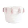 Zerodeko Woven Cotton Rope Basket Tassels Versatile Storage for Home Decor Organizing Items Desktop Tv Cabinet Dining Table Nordic Style view 1