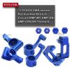 ARRCat Alloy Caster Block&Steering Blocks&Rear Stub Axle Carriers Upgrades Parts for Ecx 1/10 2WD Ruckus/Axe/Brutus/Circuit/AMP MT/AMP DB/AMP CRUSH/K&N Torment,RC Hop-Up Parts,Navy Blue view 2
