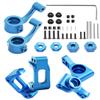 ARRCat Upgrade Part for 1/10 ECX 2WD,Alloy Caster Block&Steering Blocks&Rear Stub Axle Carriers Wheel Hex Hubs for Ecx 1/10 2WD Ruckus Axe Brutus Circuit Crush K&N Torment,RC Hop-Up Parts,Blue view 1