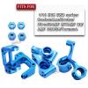 ARRCat Upgrade Part for 1/10 ECX 2WD,Alloy Caster Block&Steering Blocks&Rear Stub Axle Carriers Wheel Hex Hubs for Ecx 1/10 2WD Ruckus Axe Brutus Circuit Crush K&N Torment,RC Hop-Up Parts,Blue view 2