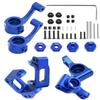 ARRCat Upgrade Part for 1/10 ECX 2WD,Alloy Caster Block&Steering Blocks&Rear Stub Axle Carriers Wheel Hex Hubs for Ecx 1/10 2WD Ruckus Axe Brutus Circuit Crush K&N Torment,RC Hop-Up Parts,Navy Blue view 1