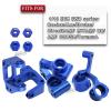 ARRCat Upgrade Part for 1/10 ECX 2WD,Alloy Caster Block&Steering Blocks&Rear Stub Axle Carriers Wheel Hex Hubs for Ecx 1/10 2WD Ruckus Axe Brutus Circuit Crush K&N Torment,RC Hop-Up Parts,Navy Blue view 2