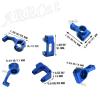 ARRCat Upgrade Part for 1/10 ECX 2WD,Alloy Caster Block&Steering Blocks&Rear Stub Axle Carriers Wheel Hex Hubs for Ecx 1/10 2WD Ruckus Axe Brutus Circuit Crush K&N Torment,RC Hop-Up Parts,Navy Blue view 4