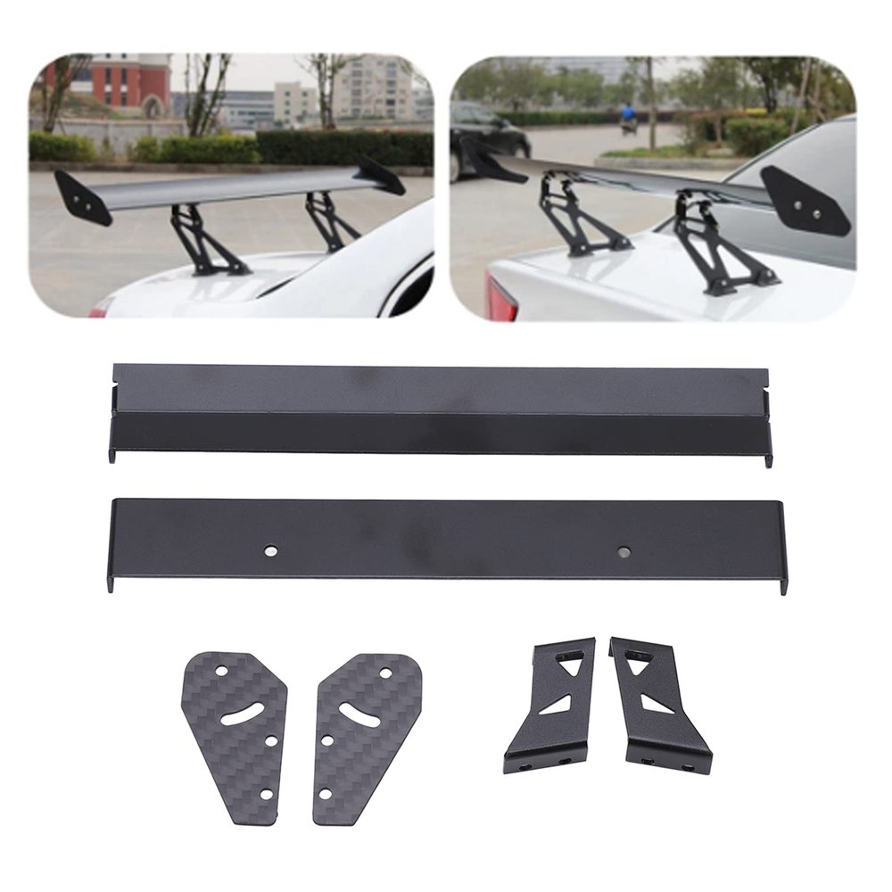 RC Car Rear Wing, Aluminium Alloy Rear Wing Tail Spoiler Wing Parts for 1/10 RC On Road Racing Drift Car Truck Racing Car Truck