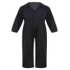 Jizyo Kids Boys Girls Mechanic Boiler Suit Long Sleeve Coveralls Flight Suit Jumpsuit Halloween Cosplay Costume Black 16 Years view 1