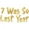 8th Birthday Gold Glitter Banner - Happy 8th Birthday Party Decorations, Supplies and Favors - 8th Wedding Anniversary Decorations view 1