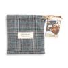 Demdaco Let's Play Tic-Tac-Toe Blue Plaid 6 x 6 Wood Travel Game Bag Set view 3