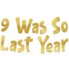 10th Birthday Gold Glitter Banner - Happy 10th Birthday Party Decorations, Supplies and Favors - 10th Wedding Anniversary Decorations view 1