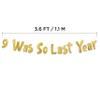 10th Birthday Gold Glitter Banner - Happy 10th Birthday Party Decorations, Supplies and Favors - 10th Wedding Anniversary Decorations view 3