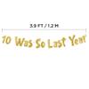 11th Birthday Gold Glitter Banner - Happy 11th Birthday Party Decorations, Supplies and Favors - 11th Wedding Anniversary Decorations view 2