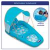 Aqua Pool Float with Canopy, Cup Holder - Oversized Luxury Recliner Swimming Pool Floating Lounger, Heavy Duty with Removable Sun Shade Cover, Drink Holder, Ergonomic Headrest, XL Floating Recliner view 2