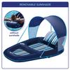 Aqua Pool Float with Canopy, Cup Holder - Oversized Luxury Recliner Swimming Floating Lounger, Heavy Duty Removable Sun Shade Cover, Drink Holder, Ergonomic Headrest, XL view 2