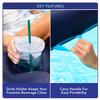 Aqua Pool Float with Canopy, Cup Holder - Oversized Luxury Recliner Swimming Floating Lounger, Heavy Duty Removable Sun Shade Cover, Drink Holder, Ergonomic Headrest, XL view 3