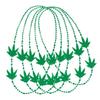 blinkee Pack of 24 Non Light Up 4 Charm Pot Leaf Opaque Green Necklace view 1