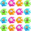 Cotiny 16 Pieces Fish Ring Toss Games Handheld Water Fish Colorful Arcade Retro Pocket Toys for Kids Retro Game Party Favors Game Prizes Travel Pastime view 1