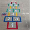 Hopscotch Playground Marking Course, Outdoor Play Equipment, Engaging Schoolyard Activities for Daycare, Preschool, Churches & Elementary Schools, Made from DuraMark RPT-750, Measures 8' 8" x 31" view 2