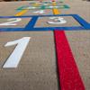 Hopscotch Playground Marking Course, Outdoor Play Equipment, Engaging Schoolyard Activities for Daycare, Preschool, Churches & Elementary Schools, Made from DuraMark RPT-750, Measures 8' 8" x 31" view 3