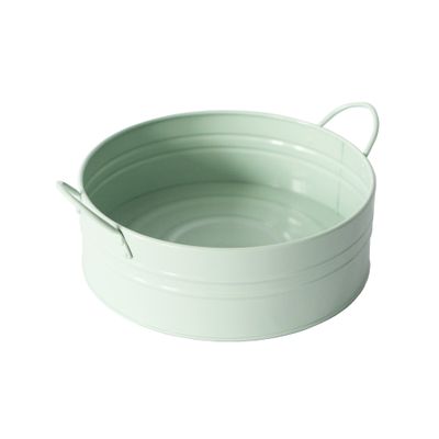 Metal Basin with Handles (Green)
