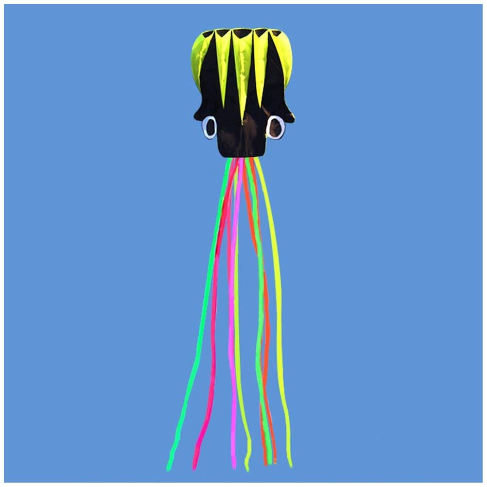 5.5M Soft Octopus Kite Easy to Fly Gift for Parents and Kids with 100M Flying Line and Spool LSDRALOBBEB 0408(Color:11,Size:)