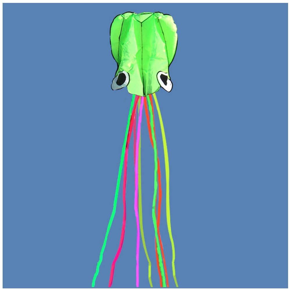 5.5M Soft Octopus Kite Easy to Fly Gift for Parents and Kids with 100M Flying Line and Spool LSDRALOBBEB 0408(Color:10,Size:)