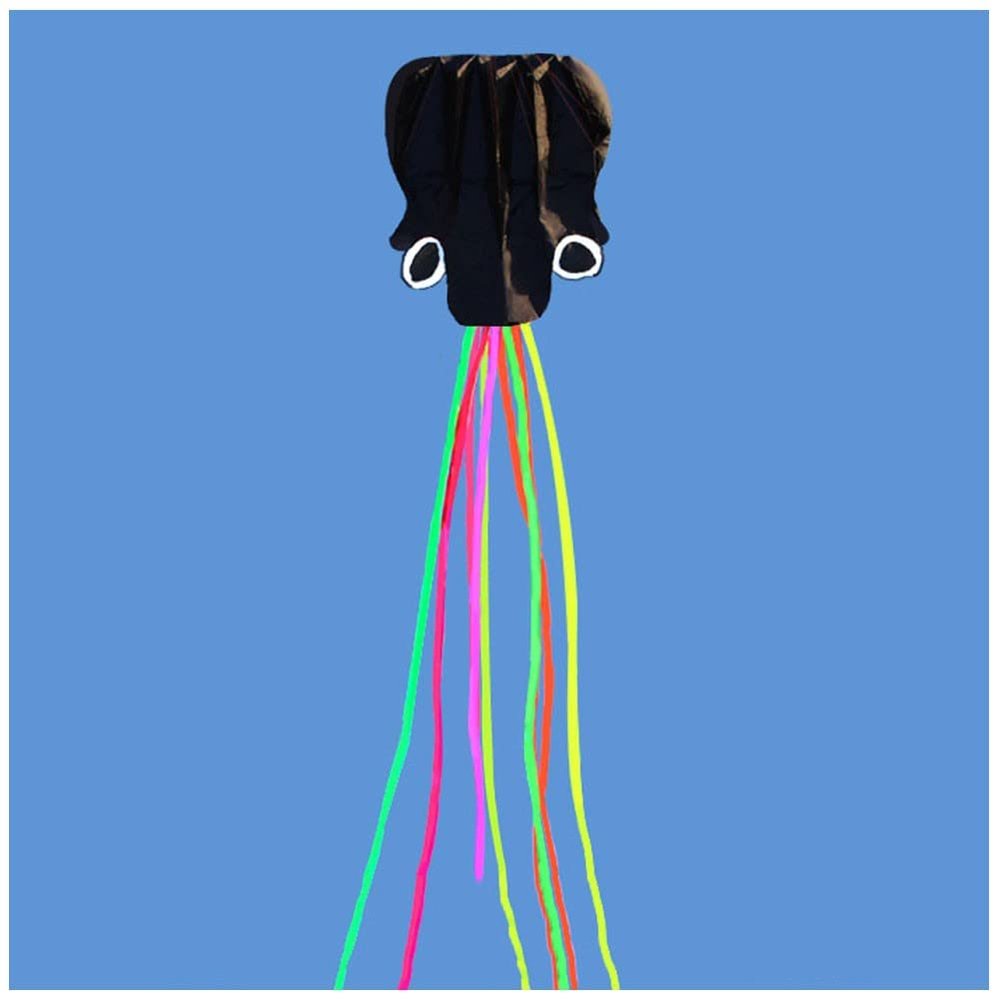 5.5M Soft Octopus Kite Easy to Fly Gift for Parents and Kids with 100M Flying Line and Spool LSDRALOBBEB 0408(Color:5,Size:)