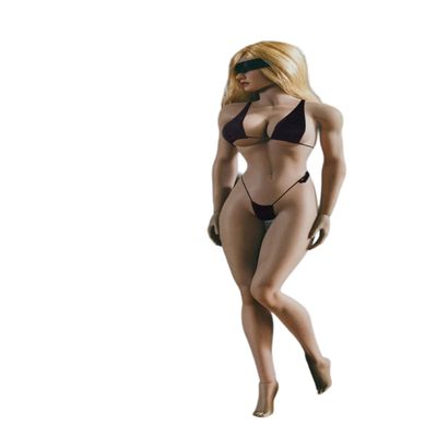 1/6 Scale Female Action Figure Body, 12inch Girl Seamless Super Flexible Pale/Suntan Figure Body Doll (21B-Suntan Skin/Big Bust)