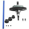 Center Driveshaft 6855 & Complete Slipper Clutch 6878 Metal Differential Gear with 32 Pitch 15T/17T/19T Pinions Gear Set for 1/10 Slash 4X4 VXL/Platinum/Ultimate,Navy Blue view 1