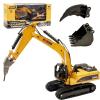 Gemini&Genius Drill Excavator Toy, Demolition Machine Car, Construction Vehicle Toys 1/40 Scale Die-cast Impact Hammer Engineering Truck, Alloy Models Toys for Kids (2Pcs Replaceable Heads) view 1