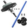 Complete Slipper Clutch & Center Driveshaft Upgrades Part for 1/10 Traxxas Slash 4X4 VXL,ARRCat Steel 6878 Differential Gear and 32P 15T/17T/19T Pinions Gear & Alloy 6855 Centor Driveshaft,Navy Blue view 1