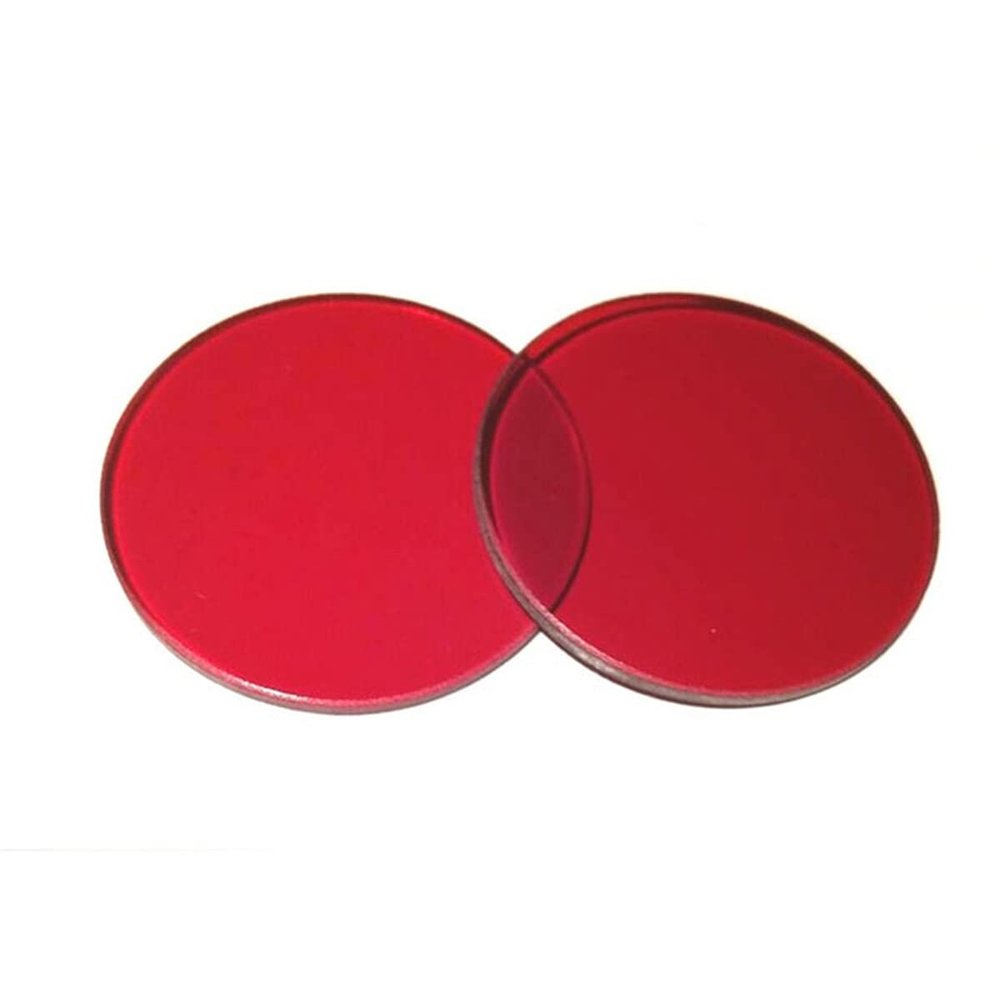 Lab Microscope Slides 32/35mm Color Glass Microscope Microscope Parts (Color : Red, Diameter : 35mm)