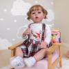 Pinky Reborn Baby Dolls 28 Inch Girl Realistic Silicone Vinyl Newborn Baby Dolls Lifelike Baby with Clothes & Toy Accessories for Age3+ view 3