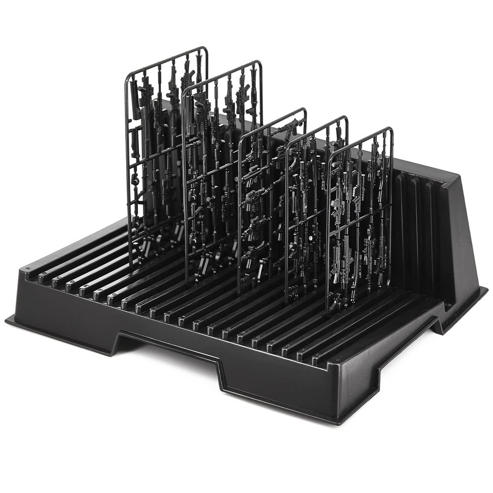 Model Pieces Shelves for Gundam,Holder Stand Organizer Rack for Gundam Model Action Figures DIY Model Making Accessories,Plastic Tool Storage Container for Gundam Hobby Model Making Parts,Black