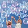 130 Pcs Iridescent Transparent Balloons Clear Blue Purple Balloons Under The Sea Party Decorations Clear Bubble Mermaid Party Decoration for Birthday Wedding Supplies (10 Inch, 5 Inch) view 1