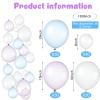 130 Pcs Iridescent Transparent Balloons Clear Blue Purple Balloons Under The Sea Party Decorations Clear Bubble Mermaid Party Decoration for Birthday Wedding Supplies (10 Inch, 5 Inch) view 2