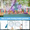 130 Pcs Iridescent Transparent Balloons Clear Blue Purple Balloons Under The Sea Party Decorations Clear Bubble Mermaid Party Decoration for Birthday Wedding Supplies (10 Inch, 5 Inch) view 3
