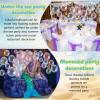 130 Pcs Iridescent Transparent Balloons Clear Blue Purple Balloons Under The Sea Party Decorations Clear Bubble Mermaid Party Decoration for Birthday Wedding Supplies (10 Inch, 5 Inch) view 4